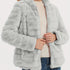 Damen Casual Kapuzenmantel aus Kunstpelz - Langarm Herbst Winter Jacke für Erwachsene